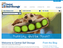 Tablet Screenshot of centralselfstorage.com